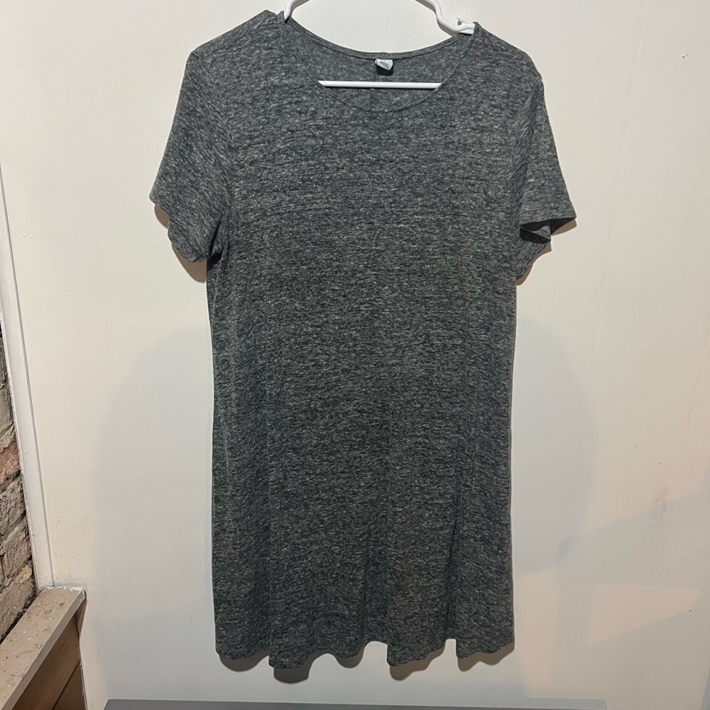Old Navy Heather Gray T-Shirt Swing Dress - Size Large